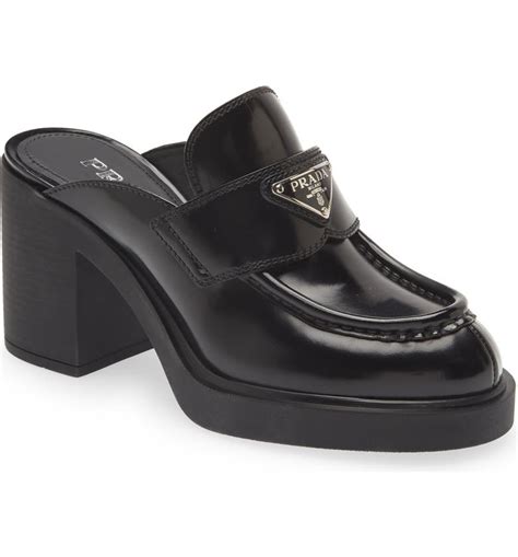 prada loafers mules|Prada platform loafer.